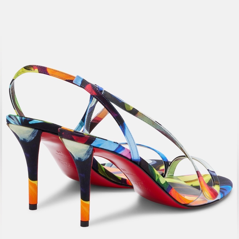 Christian Louboutin Vibrant Multicolor Heels 39 new rubber everlasting bottom - Picture 5 of 12